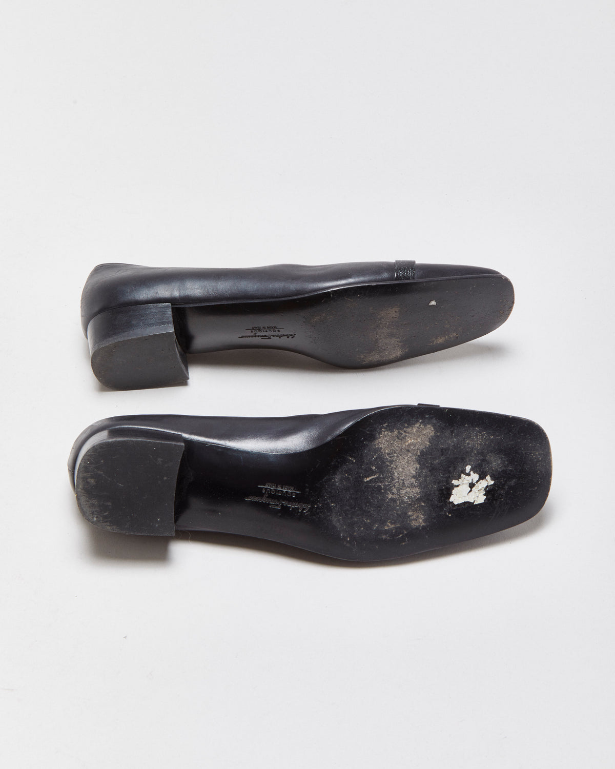 Salvatore Ferragamo Leather Horsebit Heeled Loafer Pumps - UK5