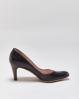 Salvatore Ferragamo Black Leather Wooden heel Pumps - UK6