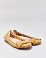 Vintage Prada Patent Leather Bow Ballet Flats - UK3