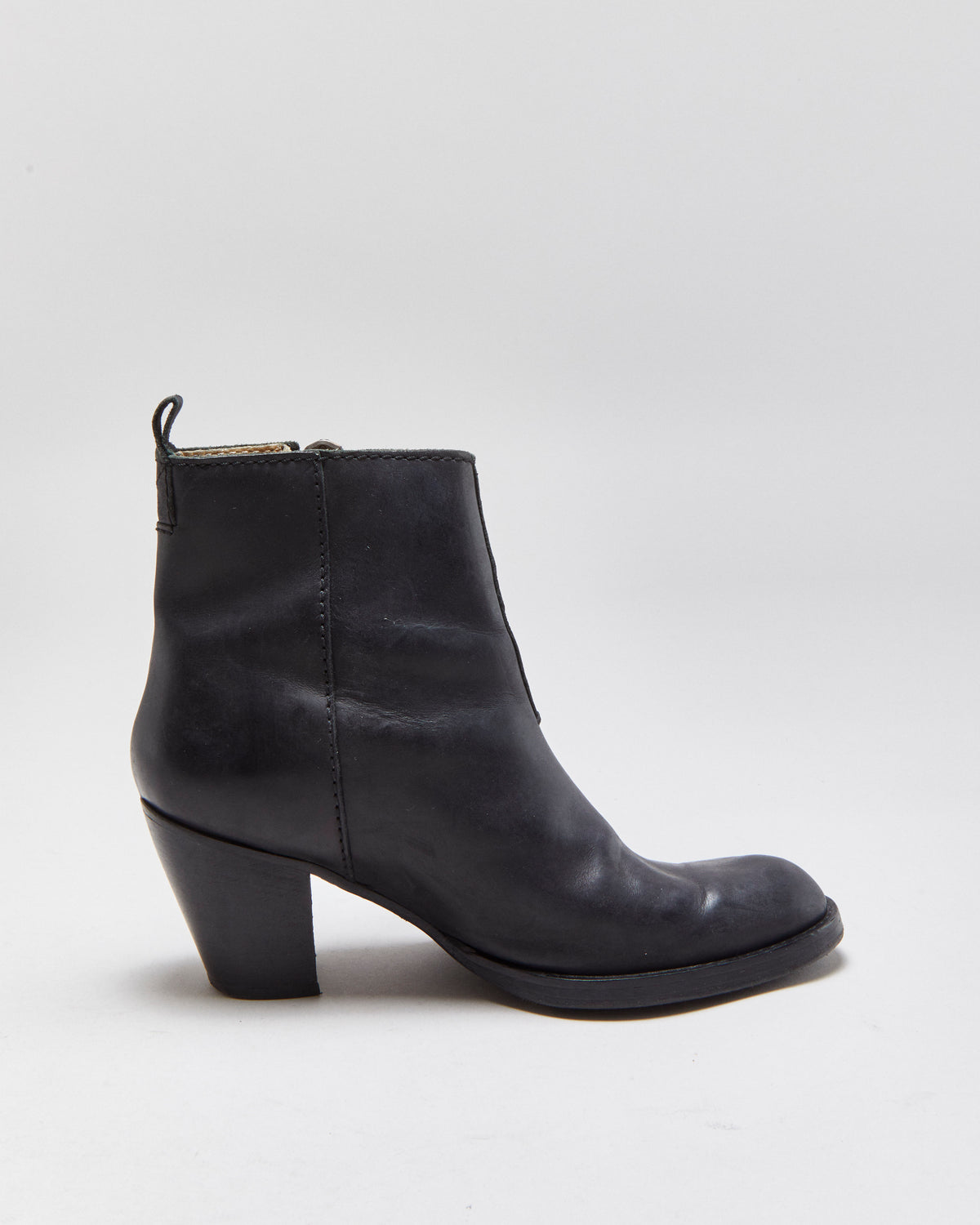 Acne Pistol Studio Leather Ankle Boots - UK7