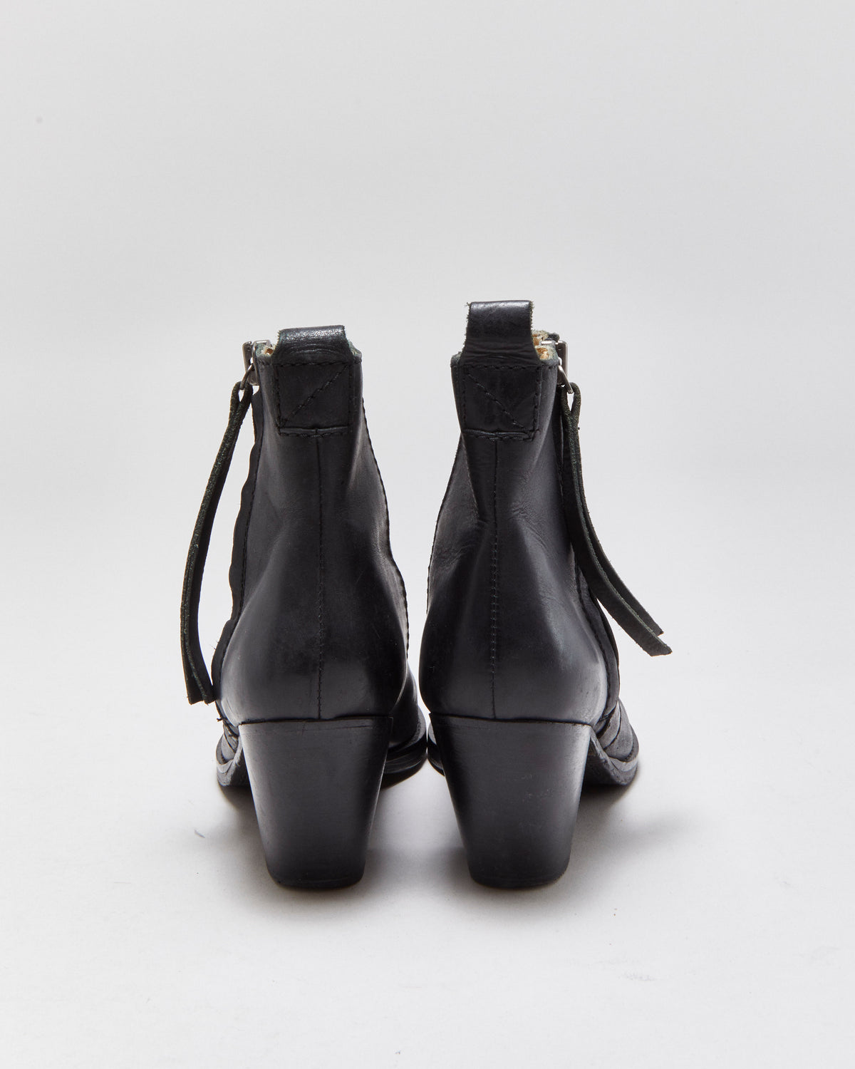 Acne Pistol Studio Leather Ankle Boots - UK7