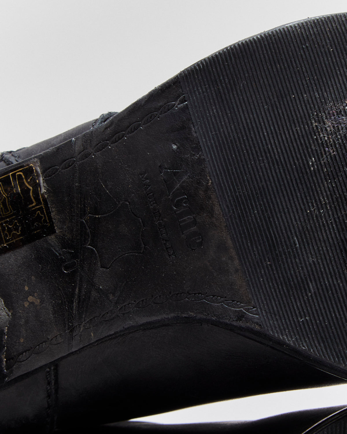 Acne Pistol Studio Leather Ankle Boots - UK7
