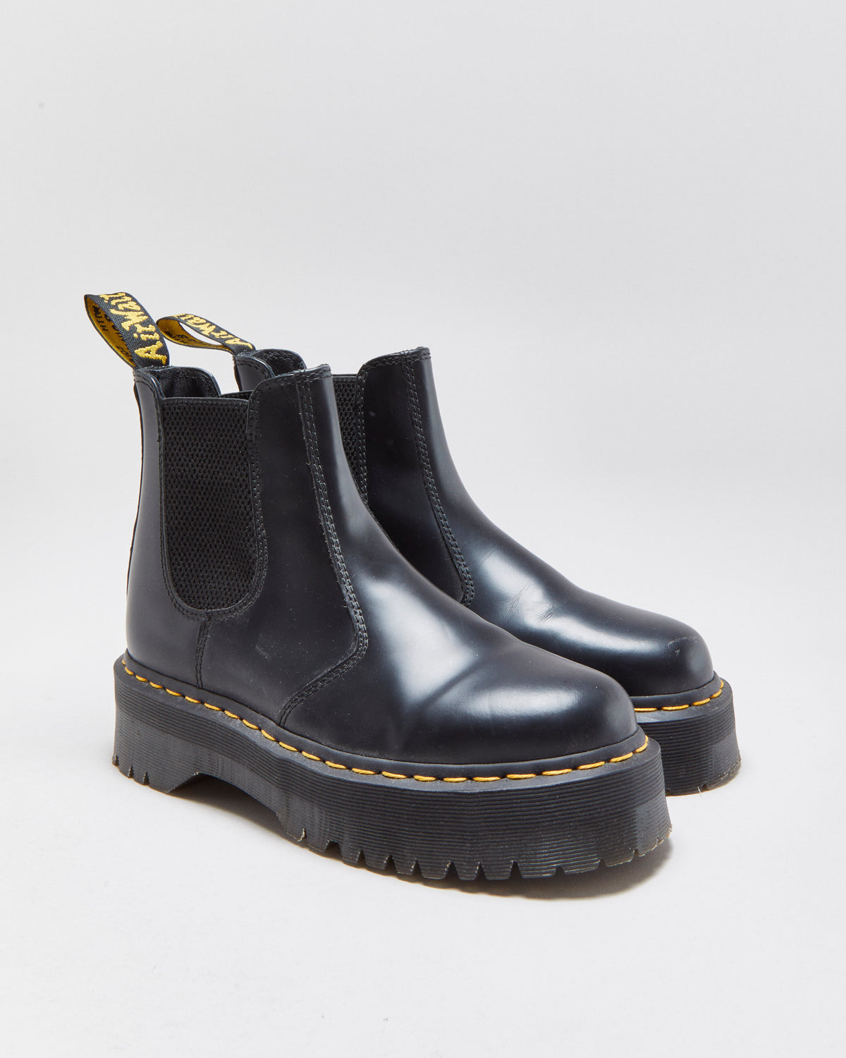 Dr Martens 2976 Quad Smooth Leather Platform Chelsea Boots - UK6