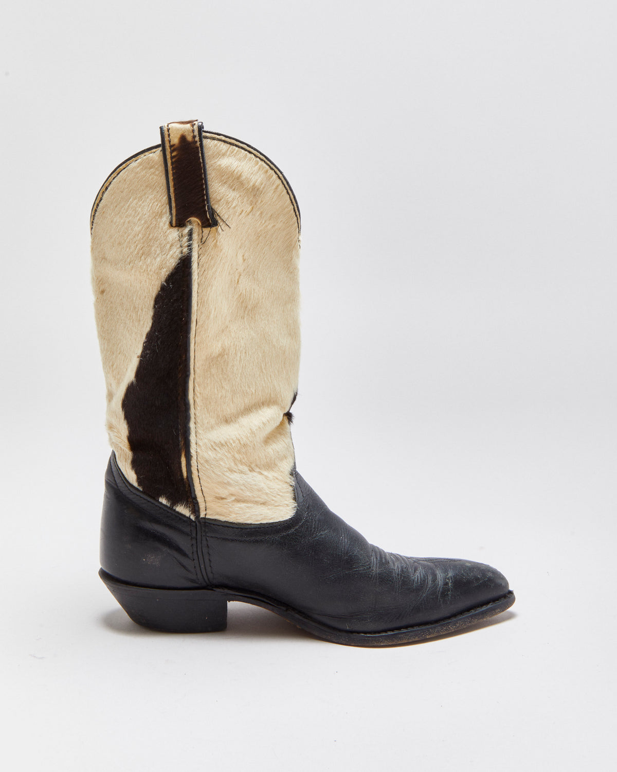 Vintage 1990s Code West Women's Pony Hair Leather Made In USA Western Cowboy Boots - UK4.5