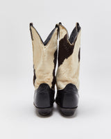 Vintage 1990s Code West Women's Pony Hair Leather Made In USA Western Cowboy Boots - UK4.5