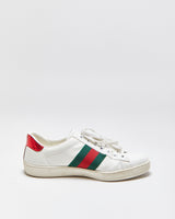 Gucci Ace Bee Women's Python Web Leather Low Trainers - UK6.5