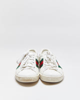 Gucci Ace Bee Women's Python Web Leather Low Trainers - UK6.5