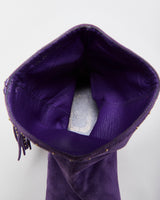 Vintage Y2K F/W 2006 Runway Christian Dior Women's Suede Flat Tassel Booties - UK7