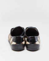 Vintage Burberry Itrocalvig1ara Women's Nova Check Canvas Patent Leather Trainers - UK3
