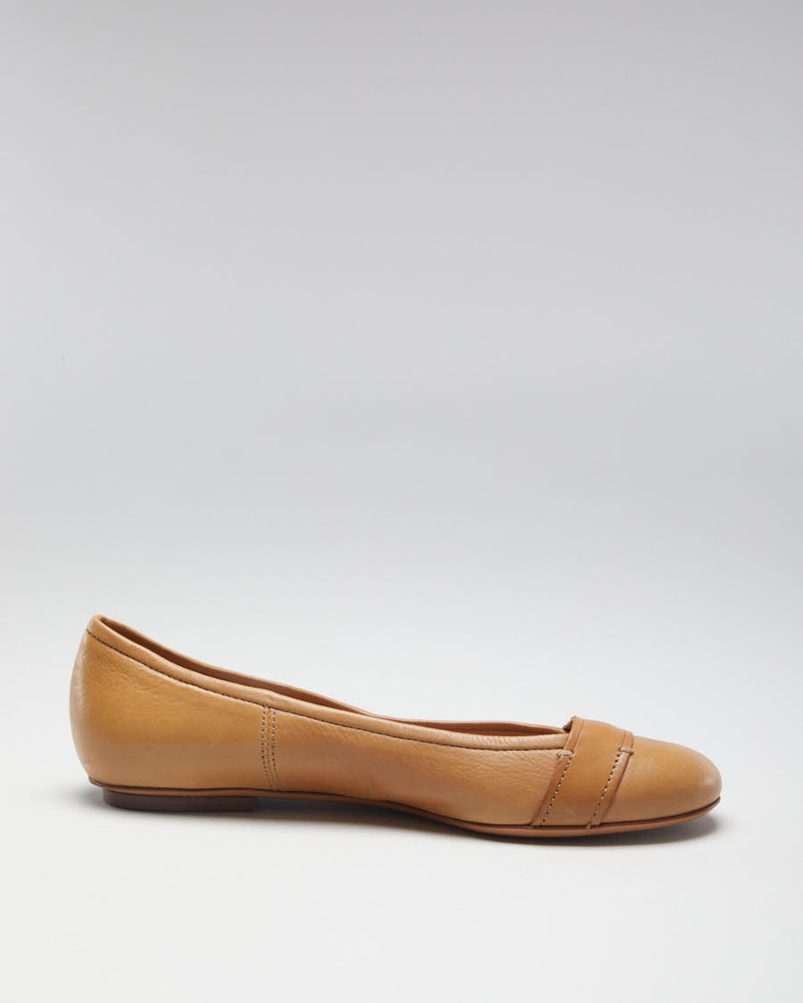 Boss By Hugo Boss Brown Leather Ballet Flats - EUR36