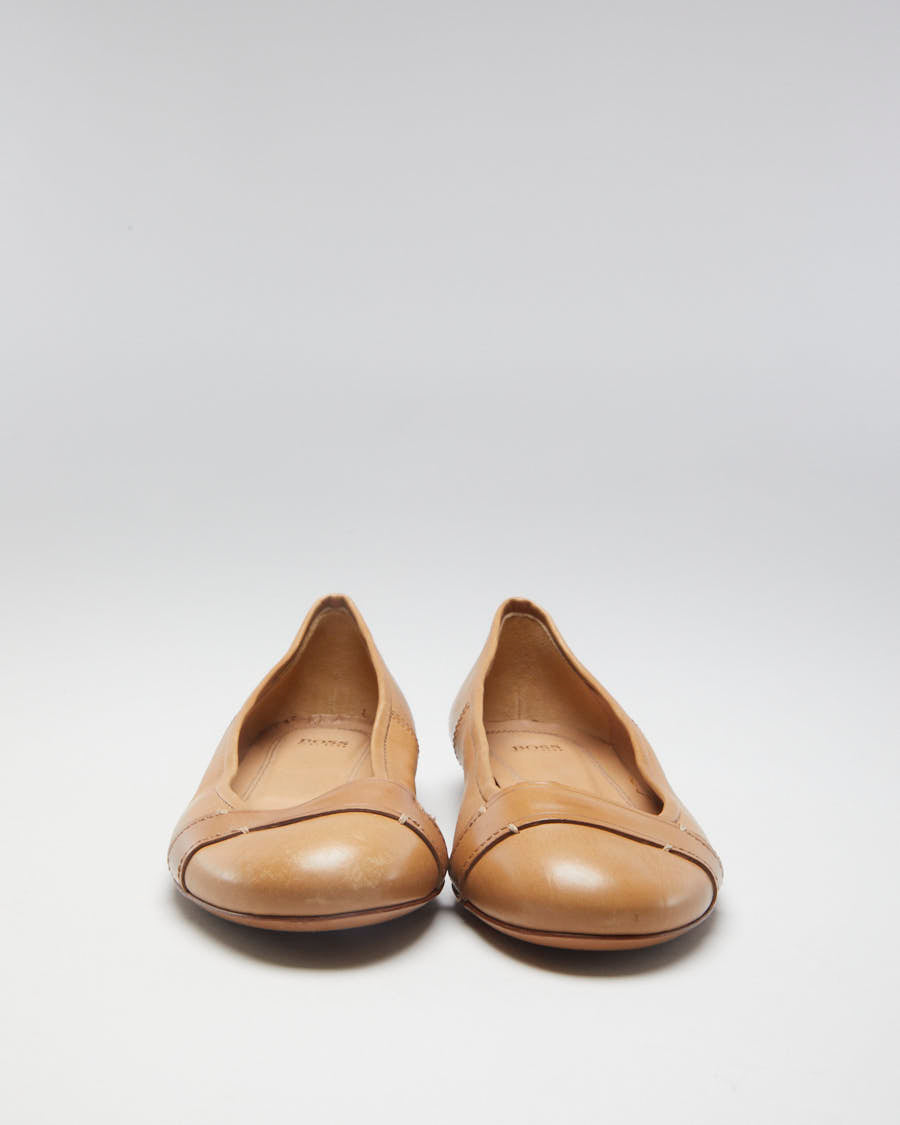 Boss By Hugo Boss Brown Leather Ballet Flats - EUR36