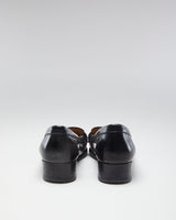 Salvatore Ferragamo Black &amp; Grey Leather Loafers - US 9.5