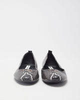 Karl Lagerfield Brown Reptile Ballet Flats - EUR 37