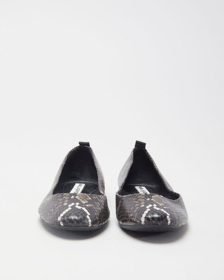 Karl Lagerfield Brown Reptile Ballet Flats - EUR 37