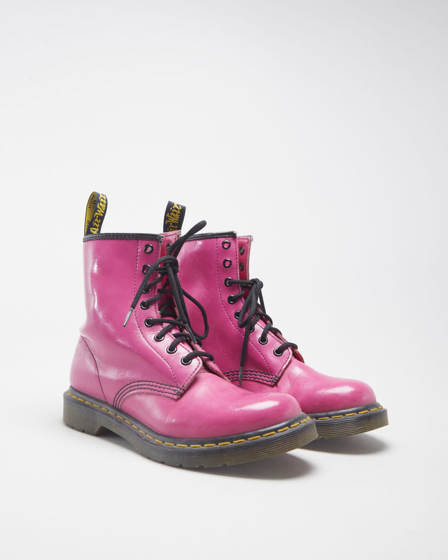 Dr Martens Pink 8 Eyelet Leather Boots - EUR 39