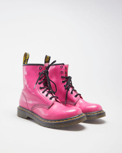 Dr Martens Pink 8 Eyelet Leather Boots - EUR 39