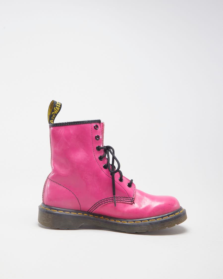 Dr Martens Pink 8 Eyelet Leather Boots - EUR 39