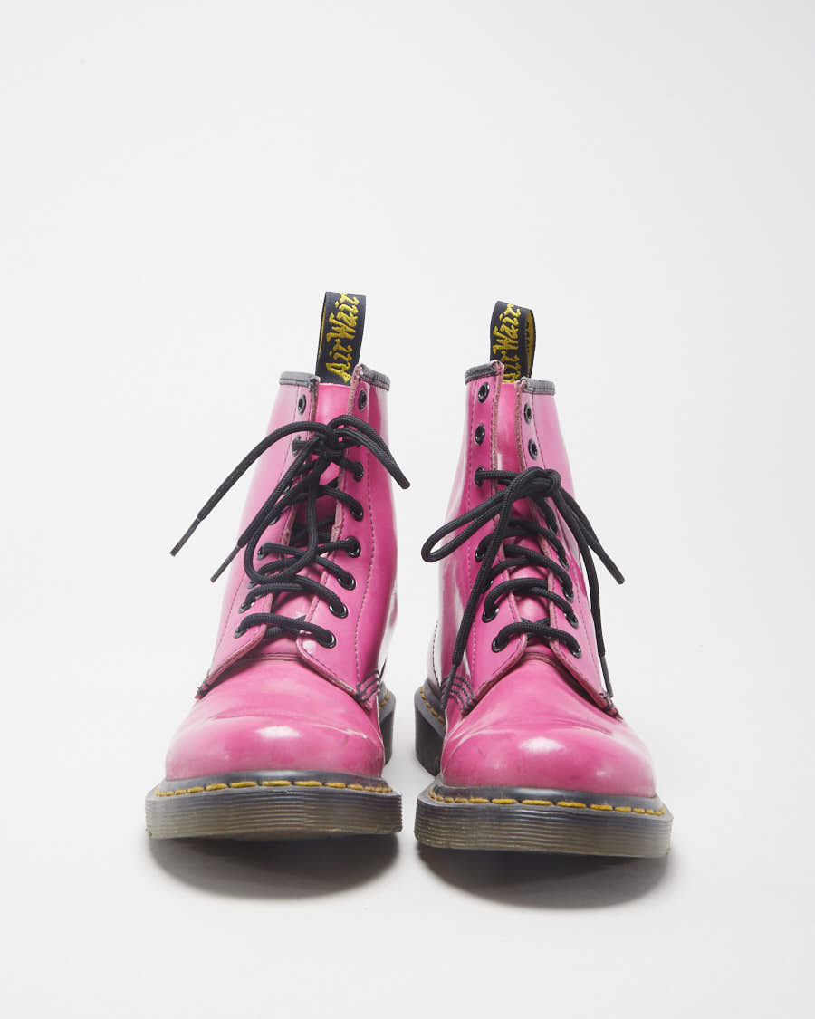 Dr Martens Pink 8 Eyelet Leather Boots - EUR 39