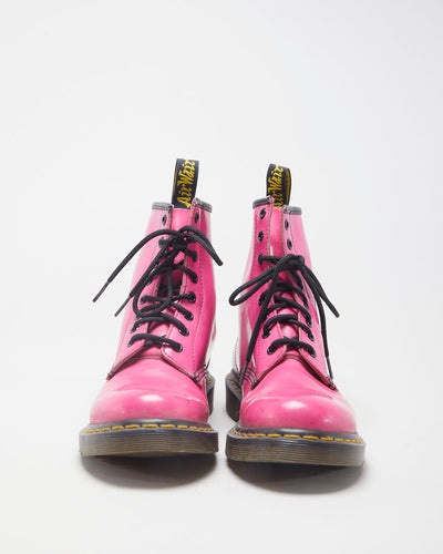 Dr Martens Pink 8 Eyelet Leather Boots - EUR 39