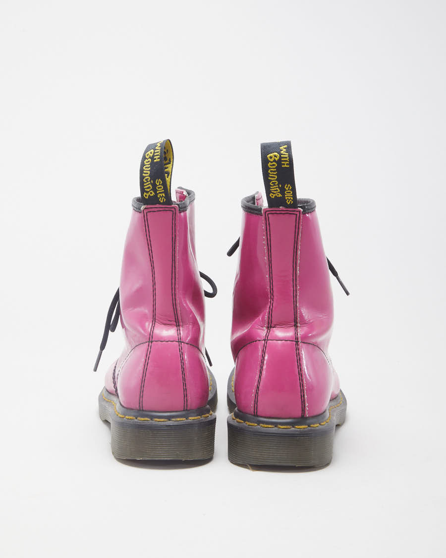 Dr Martens Pink 8 Eyelet Leather Boots - EUR 39