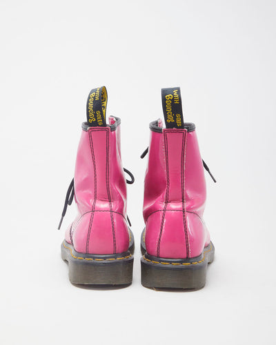 Dr Martens Pink 8 Eyelet Leather Boots - EUR 39