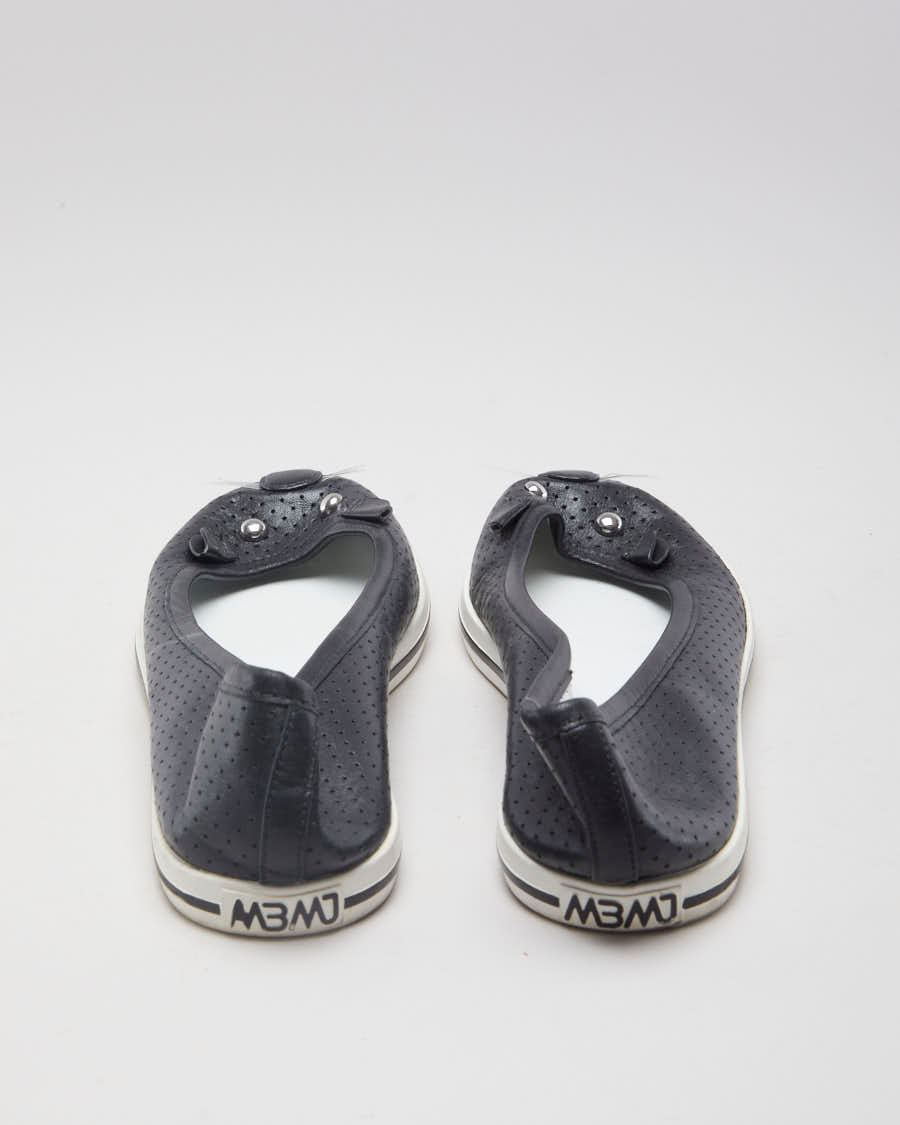 Marc By Marc Jacobs Black Leather Cat Ballet Flats - EUR 36