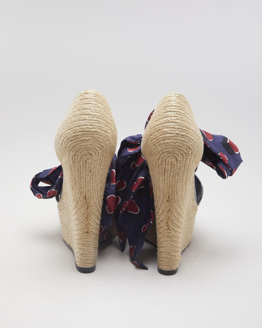 Gucci Love Heart Printed Espadrille Wedges - EUR 37.5