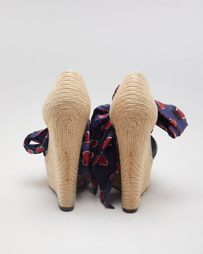 Gucci Love Heart Printed Espadrille Wedges - EUR 37.5
