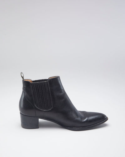 Vintage 90s Fratelli Rossetti Black Leather Ankle Boots - EUR 37