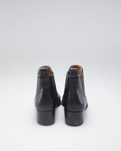 Vintage 90s Fratelli Rossetti Black Leather Ankle Boots - EUR 37