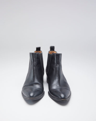 Vintage 90s Fratelli Rossetti Black Leather Ankle Boots - EUR 37