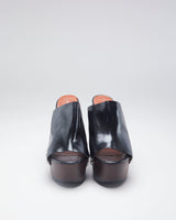 Marc By Marc Jacobs Leather &amp; Wood Wedge Heels - EUR 38.5