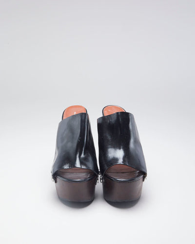 Marc By Marc Jacobs Leather & Wood Wedge Heels - EUR 38.5