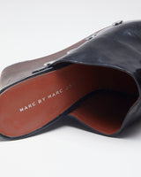 Marc By Marc Jacobs Leather &amp; Wood Wedge Heels - EUR 38.5