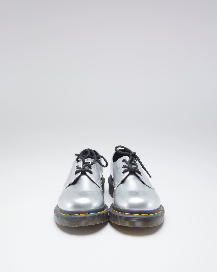 Dr Martens Vegan Leather Silver Low Top Boots - EUR 36