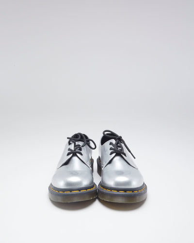 Dr Martens Vegan Leather Silver Low Top Boots - EUR 36