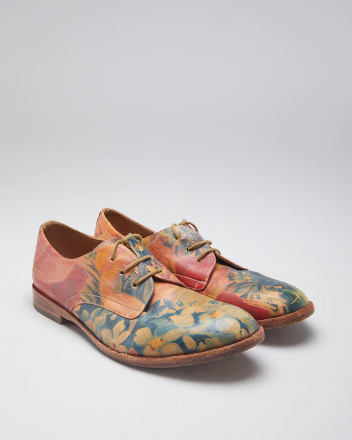 John Fluevog Leather Floral Shoes - EU 37