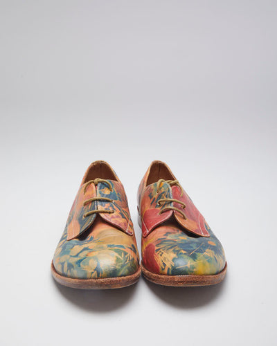 John Fluevog Leather Floral Shoes - EU 37