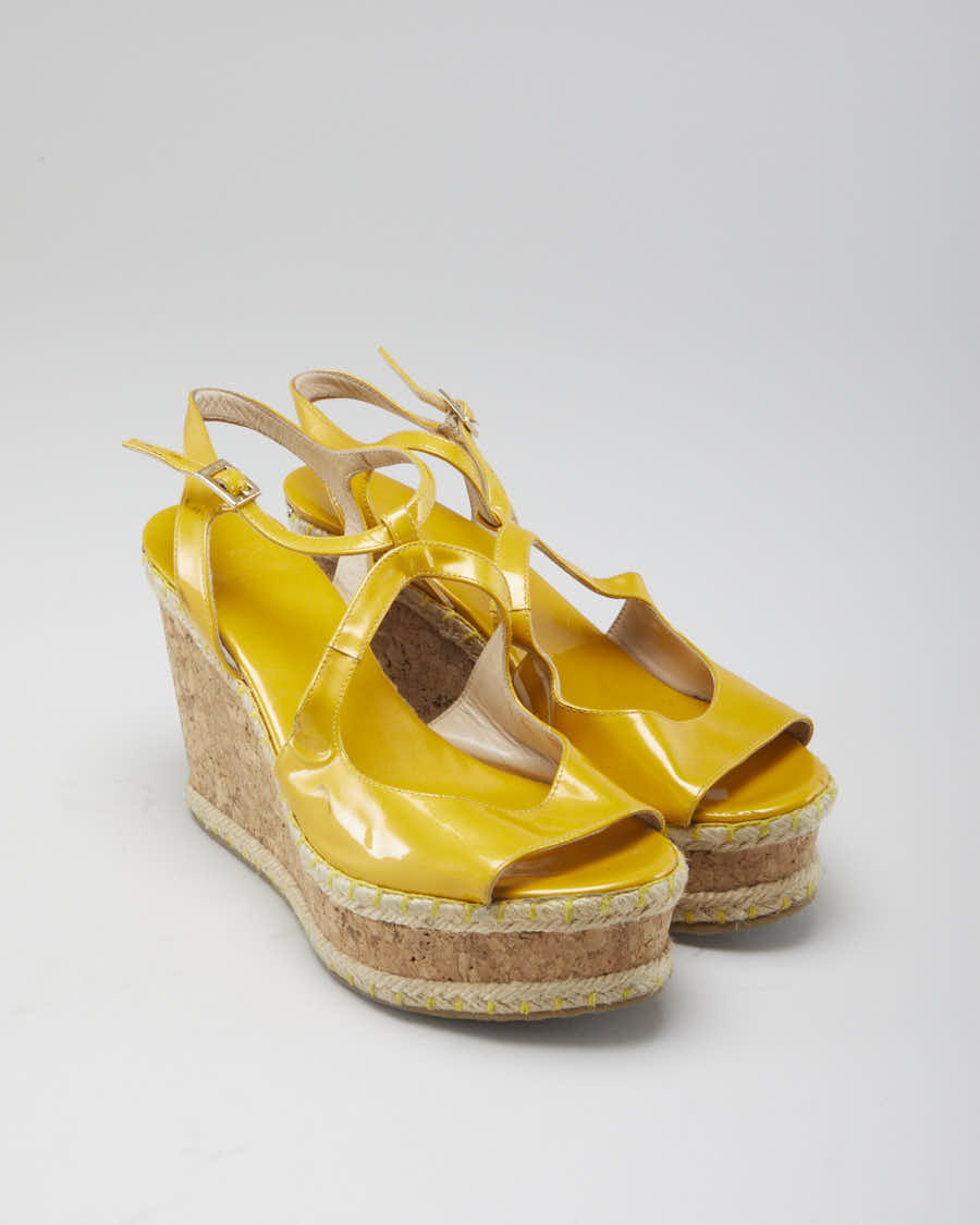 Women's Yellow Jimmy Choo Platform Sandals - 4