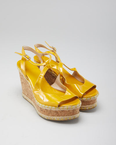 Women's Yellow Jimmy Choo Platform Sandals - 4