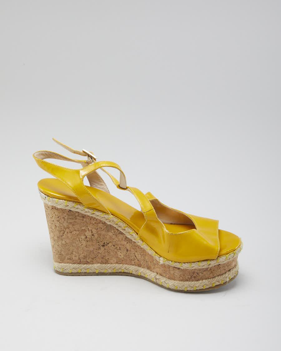 Women's Yellow Jimmy Choo Platform Sandals - 4