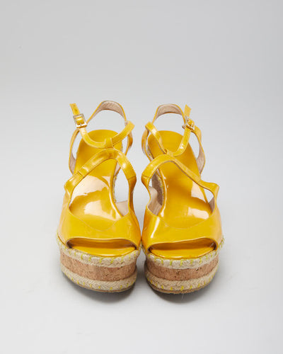 Women's Yellow Jimmy Choo Platform Sandals - 4