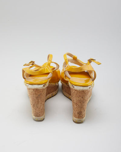 Women's Yellow Jimmy Choo Platform Sandals - 4