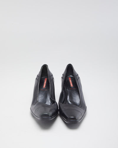 90's Vintage Women's Black Prada Heels - 4