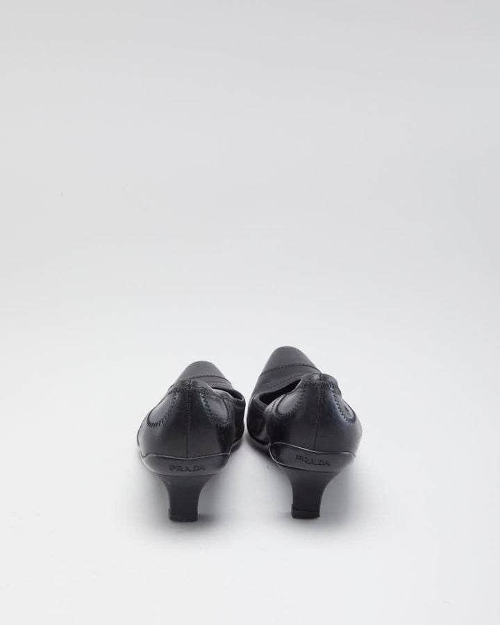 90's Vintage Women's Black Prada Heels - 4