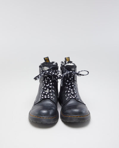 Women's Black Fleece Lined Dr Martens - 3