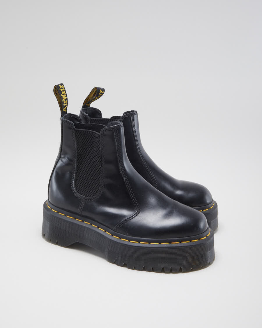 Women's Black Dr Martens Platform Chelsea Boots - 3