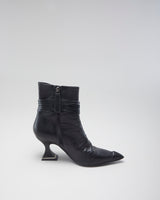 Women's Black Witch Style Heeled Ankle Boots - UK - 7.5