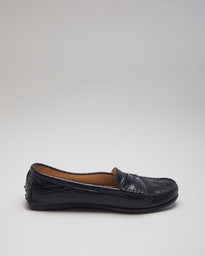 Tods Women's Leather Croc Loafers - UK 4
