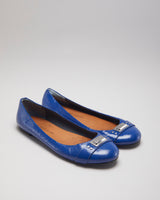 Marc Jacobs Blue Patent Ballet Pumps - UK4